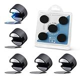Maveek 5 Pcs Magnetic Cord Holder Cable Management, Strong Cable Clips Magnets Metal Plate, Adhesive Wire Organizers for Nightstand Desktop Wall Kitchen USB LAN (Black)