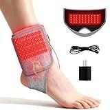 SUHZF Red Light Therapy for Ankle, Adjustable Ankle Wrap with 3 Heat Levels, Infrared Light Therapy for Body Feet Heel, Ideal Gifts for Women & Men