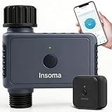 Insoma WiFi Sprinkler Timer, Water Timer for Garden, Smart Hose Timers with Hub Support 2.4GHz WiFi & Bluetooth, Rain Delay & Manual Watering, App/Voice Control Work with Alexa & Google Assistant