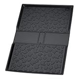 All Weather Mat for Jeep Wrangler Deluxe 4 Seater Stroller Wagon- Waterproof Silicone Floor Pad Accessory Protect from Mess, Dirt, and Water (Black)