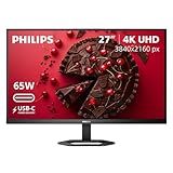 Philips 27E1N5900R 27inch 4K UHD (3840 x 2160) IPS Monitor, HDR 400, VESA, HDMI x1, VGA x1, USB-C x1, Adaptive Sync, 4 Year Advance Replacement Warranty