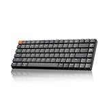 Keychron K3 Version 2, 84 Keys Ultra-Slim Wireless Bluetooth/USB Wired Mechanical Keyboard with White LED Backlit, Low-Profile Gateron Mechanical Brown Switch Compatible with Mac Windows