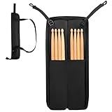 Amazing Fair Drumstick Bag, Small Drumstick Storage Case, Hanging Drumstick Rack Bag (Black)