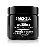 Brickell Men's Revitalizing Anti-Aging Cream For Men, Anti Wrinkle Night Face Cream To Reduce Fine Lines and Wrinkles, With Vitamin E, Jojoba Oil, and Hyaluronic Acid, 2 Ounce, Scented
