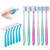 Fregum V-Shaped Orthodontic Toothbrush for Braces with Interdental Brushes