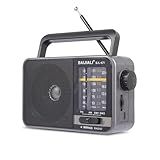 Portable AM/FM Transistor Radio with Loud Speaker, Battery or USB Powered - Compact Emergency Radio for Indoor, Outdoor, Travel & Storms (Model BJL-671)