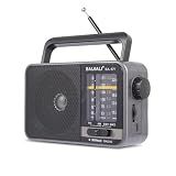Portable AM/FM Transistor Radio with Loud Speaker, Battery or USB Powered
