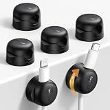Lamicall 6 Pack Rotatable Cord Organizer, 1s Lock Spring Cable Holder Clips