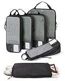 BAGSMART 6 Set Compression Packing Cubes for Travel, Lightweight Luggage Organizer Bags, Durable Space Saver Bags Travel Essentials