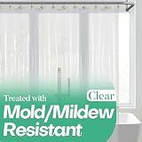 Mrs Awesome Clear Shower Curtain Liner with 3 Magnets, 72x72