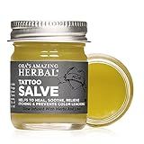 Ora's Amazing Herbal Tattoo Salve, Apothecary-Grade Tattoo Aftercare Balm, Natural Tattoo Ointment for Healed Tattoos, Itch Relief Cream, Skin Soothing, Calming, Deep Moisture & Ink Color Protection