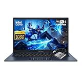 ASUS Vivobook 14 14" FHD Laptop, Intel 10-Core 5 120U(Up to 5GHz), 16GB RAM 512GB SSD, Win 11 Wifi6 Bluetooth Long Battery Life Webcam Computer for Business College Students w/GM Accessory