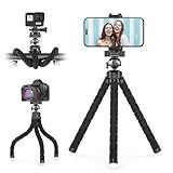 UBeesize Phone Tripod Pro S, Premium Flexible Phone Tripod with Wireless Remote, Mini Tripod Stand for Camera GoPro/Mobile (Upgraded), Black