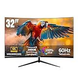ZZA 32" 4K 60Hz UltraWide 3000R Curved 4K UHD Monitor - Immersive Gaming Experience with Refresh Rate, VA Panel,and Adptsync Premium | HDR10 | 100% sRGB | 3840x2160|HDMI 2.1 + DP 1.4