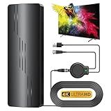 2025 Upgraded TV Antenna for Smart TV, 1800+ Miles Range Strongest for Local Channels with Amplifier Signal Booster, Waterproof Design, 33FT Coax Cable-Support 4K 1080p TV Antenna Indoor Ourdoor