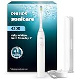 Philips Sonicare 4200 Rechargeable Electric Toothbrush, 1 Brush Head, White