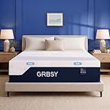 Grbsy 12 Inch Queen Memory Foam Mattress, Dual Zone Design (Firm & Soft), Cooling Gel Queen Mattress in a Box for Couples, Back Pain Relief, Icesilk Removable Cover, Fiberglass Free, CertiPUR-US