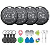 Air Tags for Android,Air Tags-4 Pack Android,Air Tracker Tags with 4 Case,2 Year Battery Life,Google & Apple Find Trackers for Google'S Find Hub App & Apple Find My,IP65 Waterproof Luggage Tracker