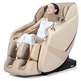 RELX 2026 Massage Chair Full Body, Zero Gravity Airbag Shiatsu Massage Chair with SL-Track, Heating, AI Control, Body Scan, 13 Modes, Foot Rollers, and Deep Yoga Stretch (Beige)
