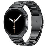 Metal Band Compatible with Samsung Galaxy Watch 8 40mm/44mm/Classic 46mm 2025,No Gap Business Stainless Steel Strap for Galaxy Watch8 Men Women,NOT for Other Models(Black)