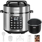 Electric Pressure Cooker 6 Qt, 9 Functions Programmable Instant Pot with IMD Touchscreen, Rice Cook, Slow Cook, Steam, Sauté, Warm, 16+ Safety Features, 1000W Silver