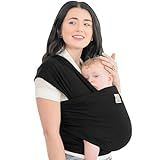 KeaBabies Baby Wrap Carrier, All in 1 Original Baby Carrier (Trendy Black)