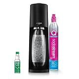 SodaStream - Terra Soda Streaming Machine - STARTER KIT - Sparkling Water Maker with CO2 & Bubly Drop - Eco-Friendly, No Batteries Needed - Black
