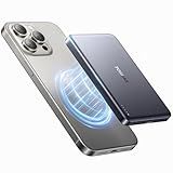 TORRAS MiniMag Power Bank,Ultra-Slim 10,000mAh Magnetic Wireless Portable Charger, 22.5W Fast Charging Battery Pack with USB-C Cable Designed for iPhone 16 Pro Max/16 Pro/16/15/14/13/12, Glacier Gray
