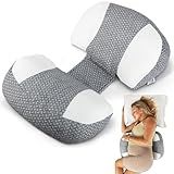 Plus Sized Pregnancy Pillow for Sleeping - Belly, Hip, Back Support for Pregnant Women -Maternity Wedge Pillow for Reducing Pregnancy Fatigue- Adjustable and Washable