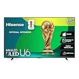 Hisense 85" Class U6 Series Best Value Mini-LED 4K UHD Smart HDR Gaming Fire TV (85U65QF, 2025 Model) - QLED, Native 144Hz, Motion Rate 480, Dolby Vision IQ, Dolby Atmos, Game Mode Pro, Alexa Built In