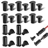 Bateria Power 12 Pairs Solar Connector Caps, IP68 Solar Panel Connectors Caps Weather Resistant Solar Dust Caps for Male and Female Solar Connectors