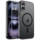 SUPFINE Magnetic for iPhone 16 Case Black