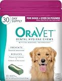 ORAVET Dental Chews for Dogs, Oral Care and Hygiene Chews (Large Dogs, Over 50 lbs.) Pink Pouch, 30 Count (Pack of 1)