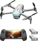 SIMREX GPS Drone with Camera for Adults 4K, Brushless Motor Drones for Beginners ,5G WiFi FPV Foldable, Auto Return , Optical Flow & Altitude Hold,Gesture Control,Follow Me, Waypoint Flight, Toys Gifts for Teen Boys (Gray)