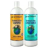 earthbath, Oatmeal & Aloe Dog Shampoo and Conditioner - Oatmeal Shampoo for Dogs, Itchy, Dry Skin Relief, Dog Wash, Made in USA, Dog Conditioner, Pet Shampoos - Vanilla & Almond, 16 Oz (1 Set)