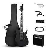 Ktaxon 39" Electric Guitar with 20Watt Amp, Full Size 170 Model Starter Guitar Kit for Beginners & Professionals W/Bag, Strap, Upgrade Cable, Guitar Capo, Tremolo Arm - Matte Back