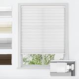 LazBlinds No Tools No Drill Cordless Cellular Shades, Light Filtering Honeycomb Shades for Home, Thermal Insulation Blinds for Windows, 22" W x 36" H, White