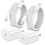 iPhone 17 16 15 Charger Fast Charging,2Pack 20W Apple iPad USB C Wall Chrager Block with 6FT USB C to C Cable for iPhone 17/Pro/Pro Max/17 Air/ 16/16 Pro/16 Pro Max/15/Plus/Pro/Pro Max (White)