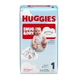 Huggies Size 1 Diapers, Snug & Dry Newborn Diapers, Size 1 (8-14 lbs), 44 Count, Packaging May Vary