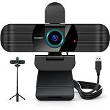 Pro HD 1080p/30fps Webcam with Tripod, External USB Camera for PC/Laptop
