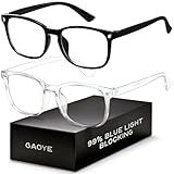 Blue Light Blocking Glasses - Fashion Square Eyeglasses, Anti UV Ray Computer Gaming Glasses Blue Blockers for Women/Men