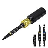 Klein Tools 32500HD Multi-Bit Screwdriver/Nut Driver, Impact Rated 11-in-1 Tool with Phillips, Slotted, Square and Torx Tips