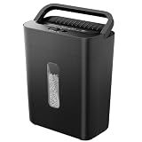 6-Sheet Shredder for Home Office, 3.43 Gallon Cross Cut Shredder, P-4 High Security Paper Shredders for Credit Card Staple Clip, Portable Handle Design