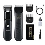 ZENLICO Manscape Body Hair Trimmer, Pubic Hair Trimmer for Men, Ceramic Blade Body Shavers with USB-C Charging, Replaceable Heads Ball Razors with Led Spotlight, 90 Minutes Shaving, Ideal Gift for Men