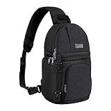 MOSISO Camera Sling Bag, DSLR/SLR/Mirrorless Camera Backpack Case Shockproof Photography Backpack with Tripod Holder & Removable Modular Inserts Compatible with Canon/Nikon/Sony/Fuji, Black