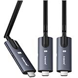 Lemorele Wireless HDMI Transmitter and Receiver, Aluminum Alloy Deep Gray, 5Ghz up to 656ft, 1080P 60Hz, Plug and Play with TuTuPlay App Monitor, for Security, Streaming, Home Theater, PC/TV. 1TX+2RX