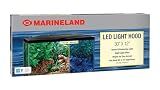 MarineLand LED Aquarium Hood 30 in x 12 in, Hinged Fish Tank Cover