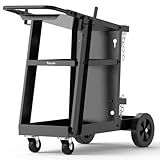 TOOLIOM 3-Tier Tilt-Table Welding Cart for Tig Mig Welder and Plasma Cutter with 360° Swivel Wheels