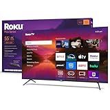 Roku Smart TV 2025 – 55-Inch Plus Series, Mini-LED TV – RokuTV with Enhanced Voice Remote – Flat Screen 4K QLED Television with Dolby Vision & Wi-Fi for Streaming Live Local News, Sports