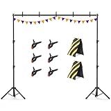Backdrop Stand 10x7.5ft, Height Adjustable and Width Adjustable Backdrop Stand, Back Drop Stand for Balloon Arch, Photo, Parties
